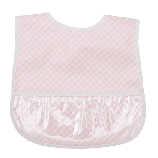 Pink Check Laminated Bib