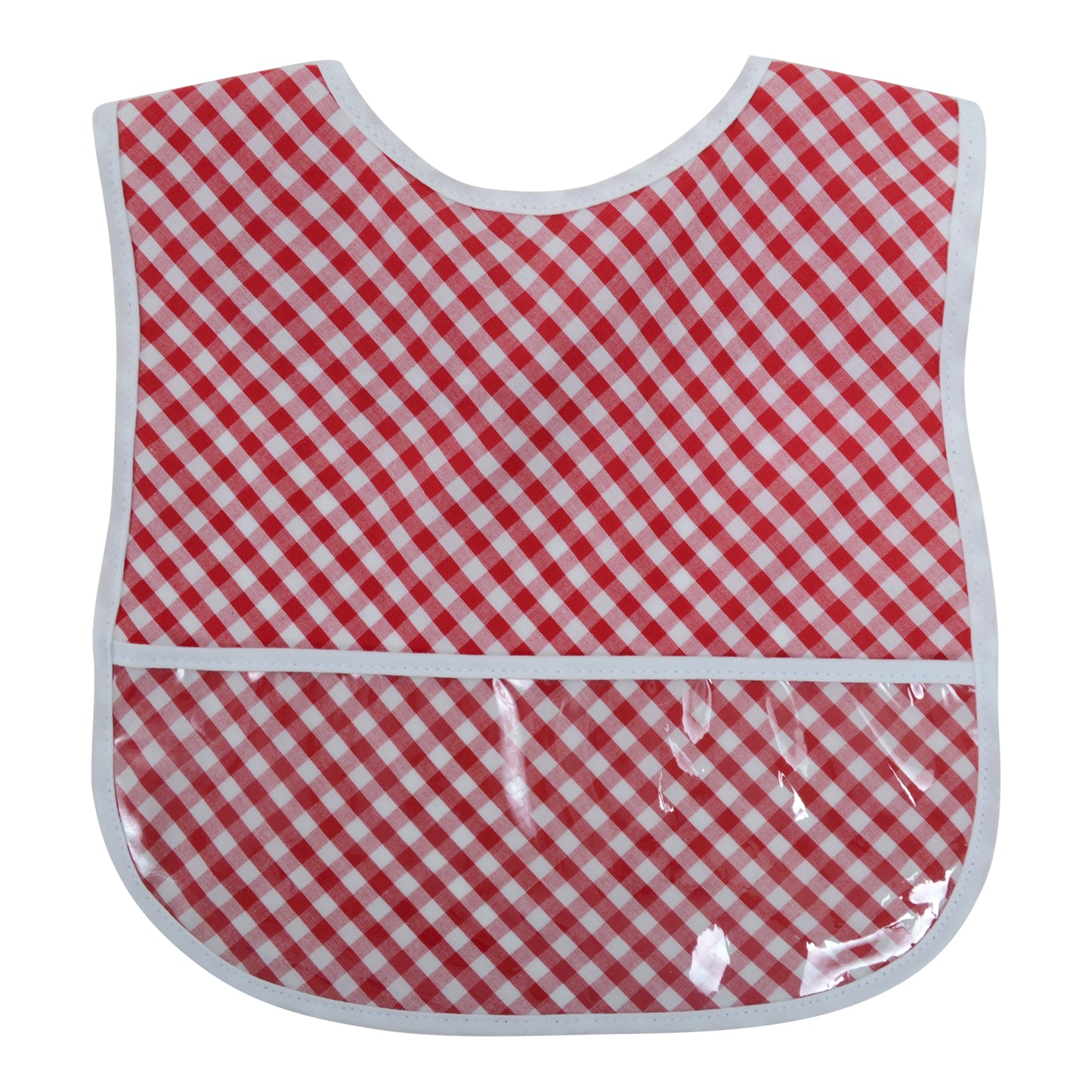 Red Check Laminated Bib