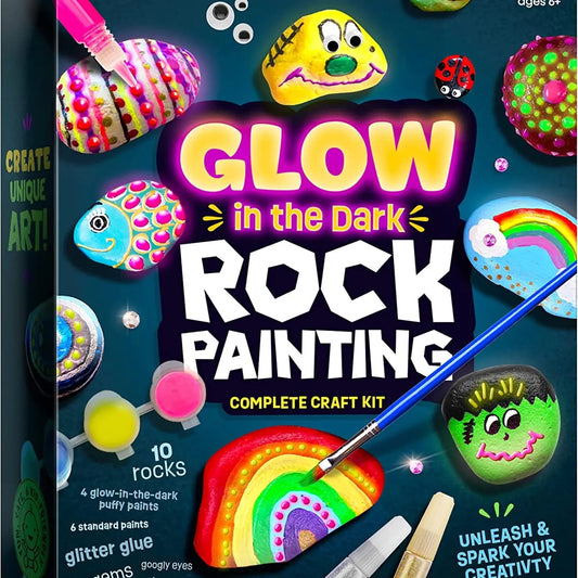 Kids Rock Painting Kit - Glow in the Dark