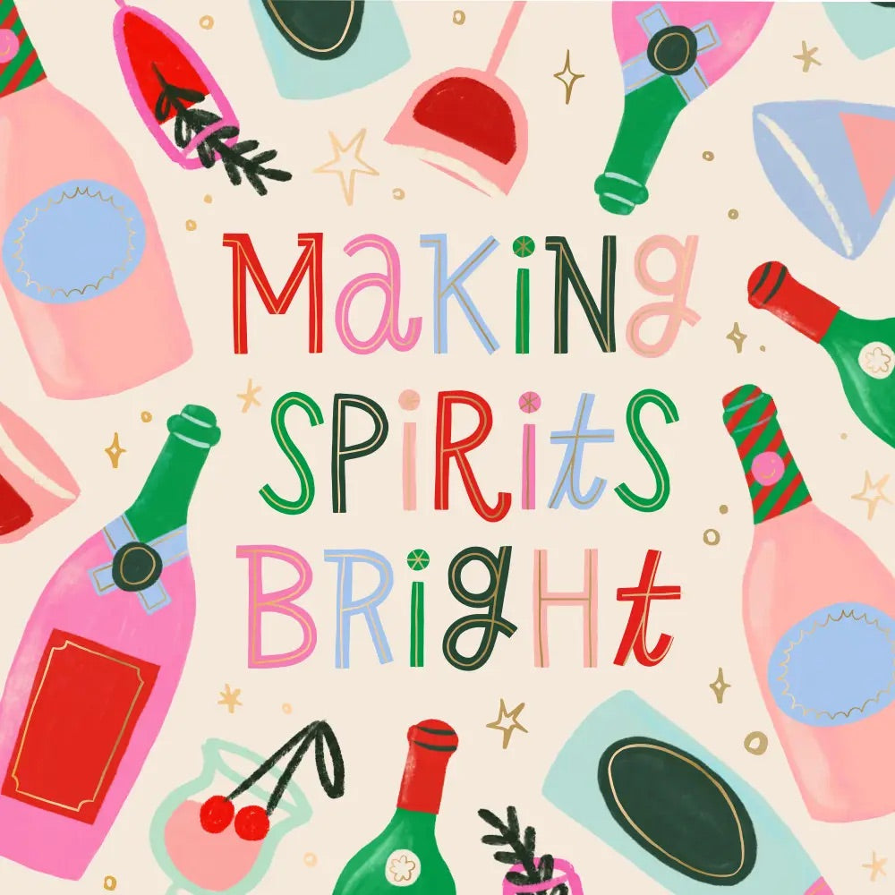 Christmas Cocktail Napkins | Spirits Bright