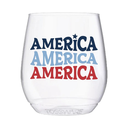 America Stemless Wine Tossware