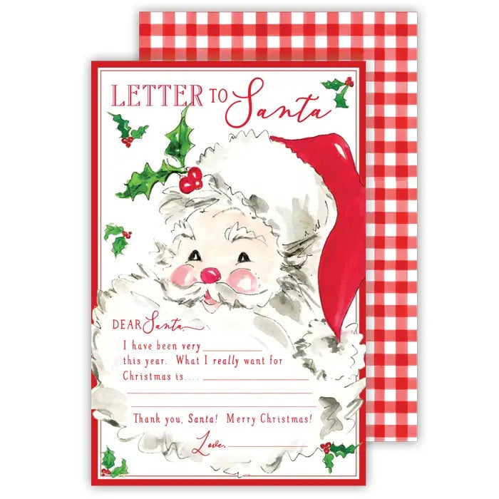 Handpainted Holiday Santa Letter To Santa