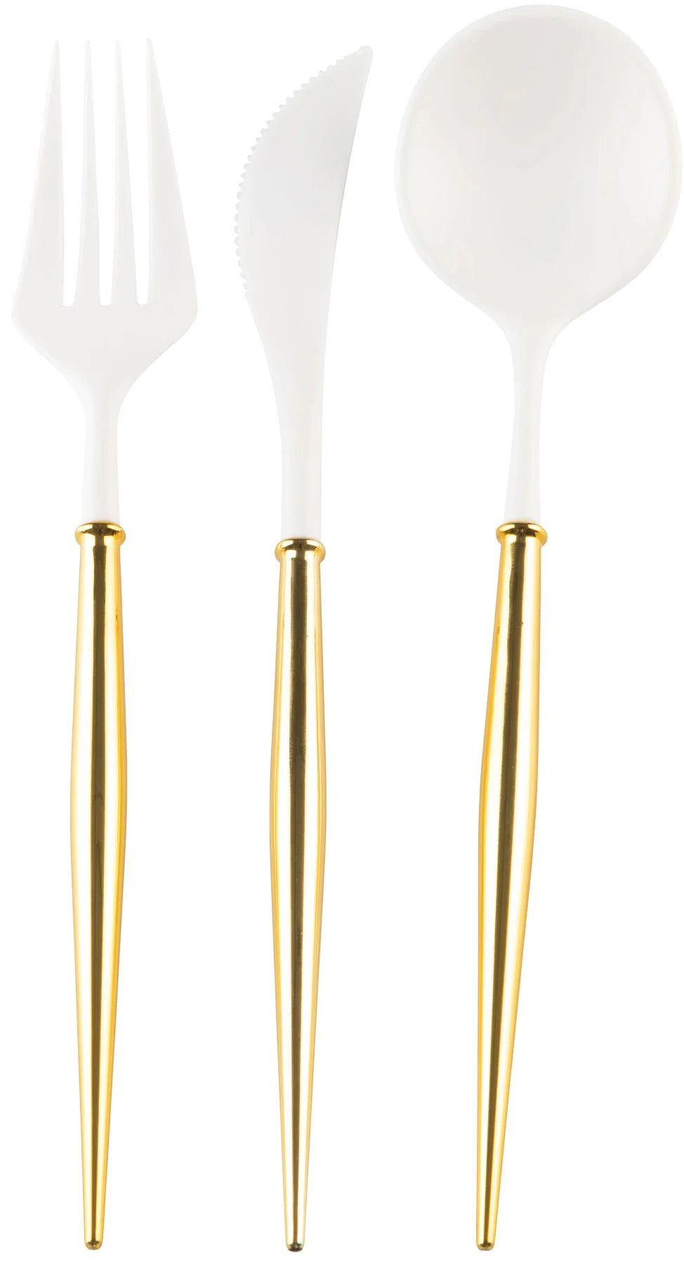 Bella Cutlery white/gold handle