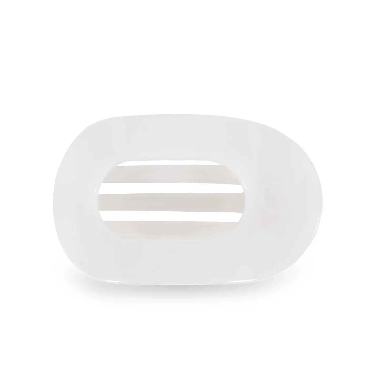 Round Flat Hair Clip - Coconut White