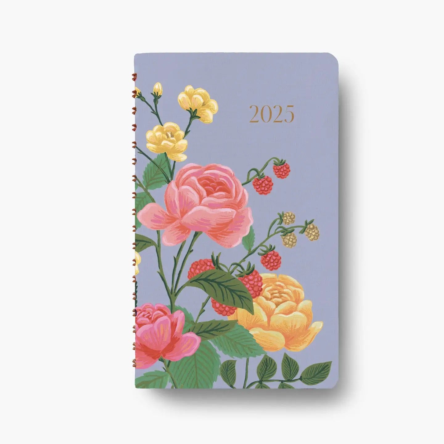 2025 Roses 12-Month Spiral Pocket Planner