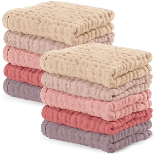 Muslin Washcloths - Mauve