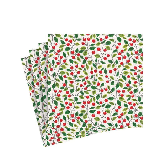 Berries and Leaves Cocktail Napkins