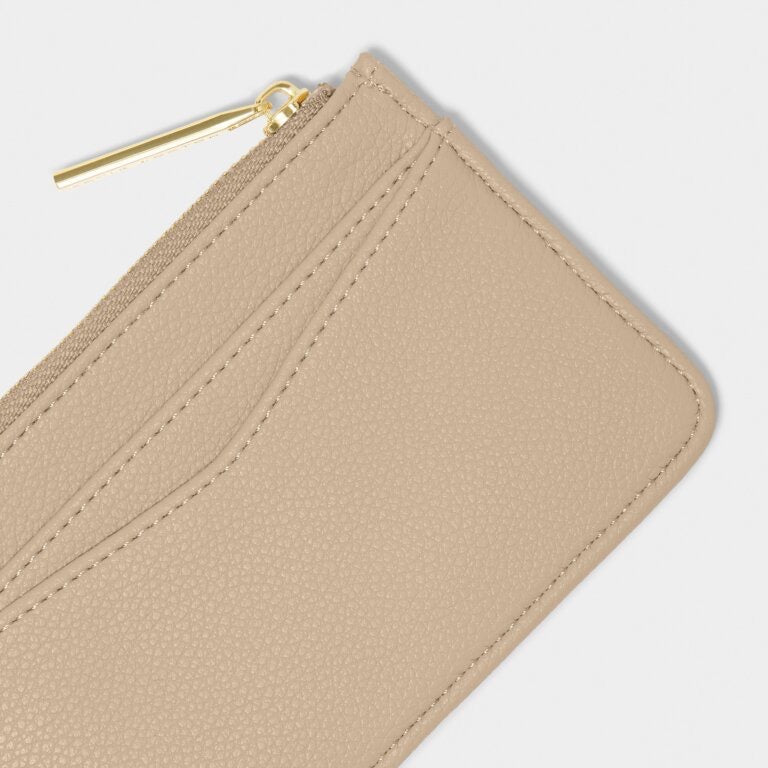 Hana Coin And Card Holder - Light Taupe