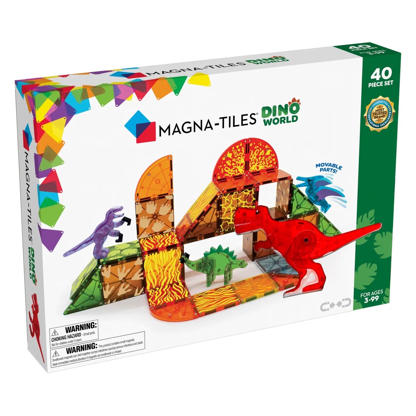 Magna-Tiles Dino World 40-Piece Set