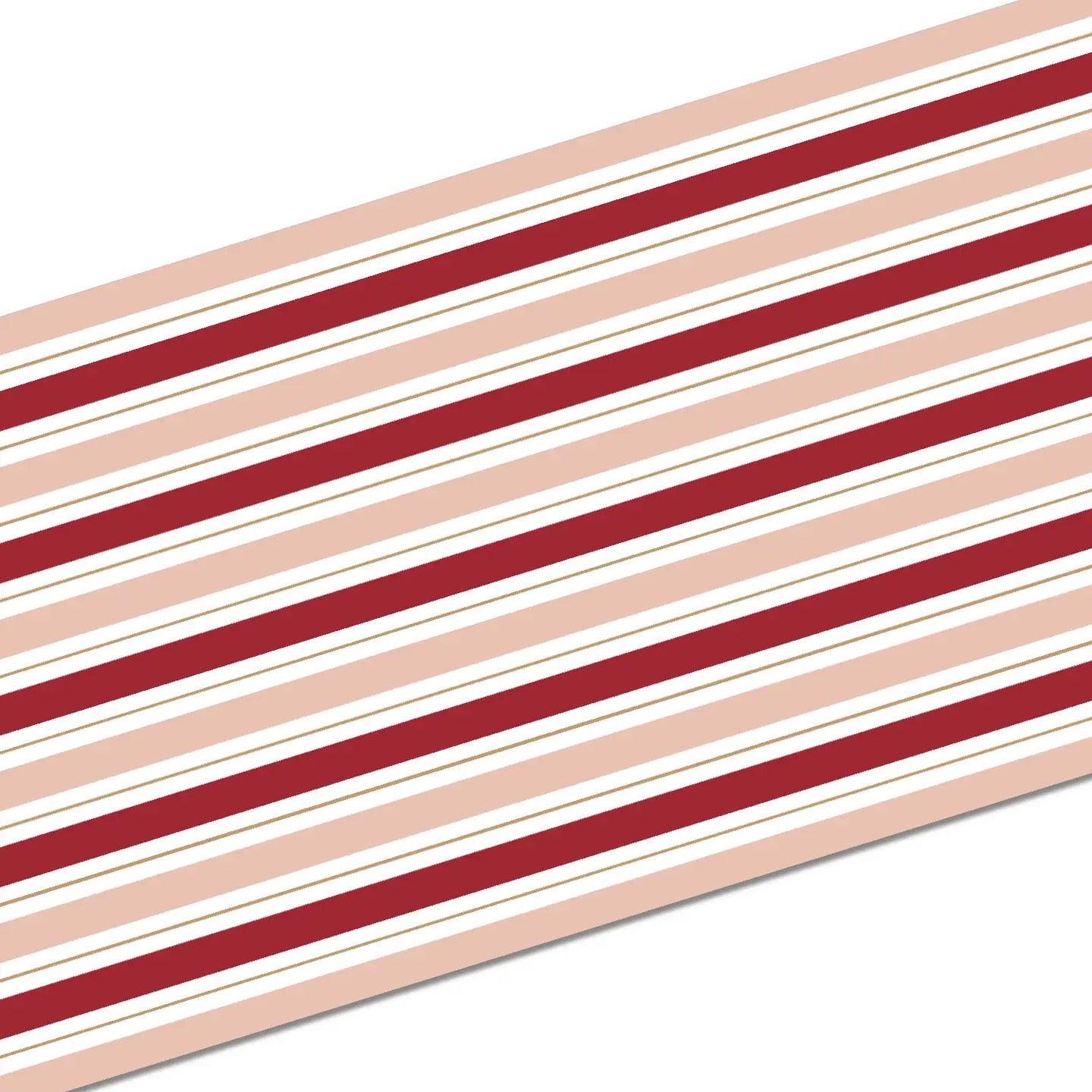 Pink and Red Striped Paper Table Runner