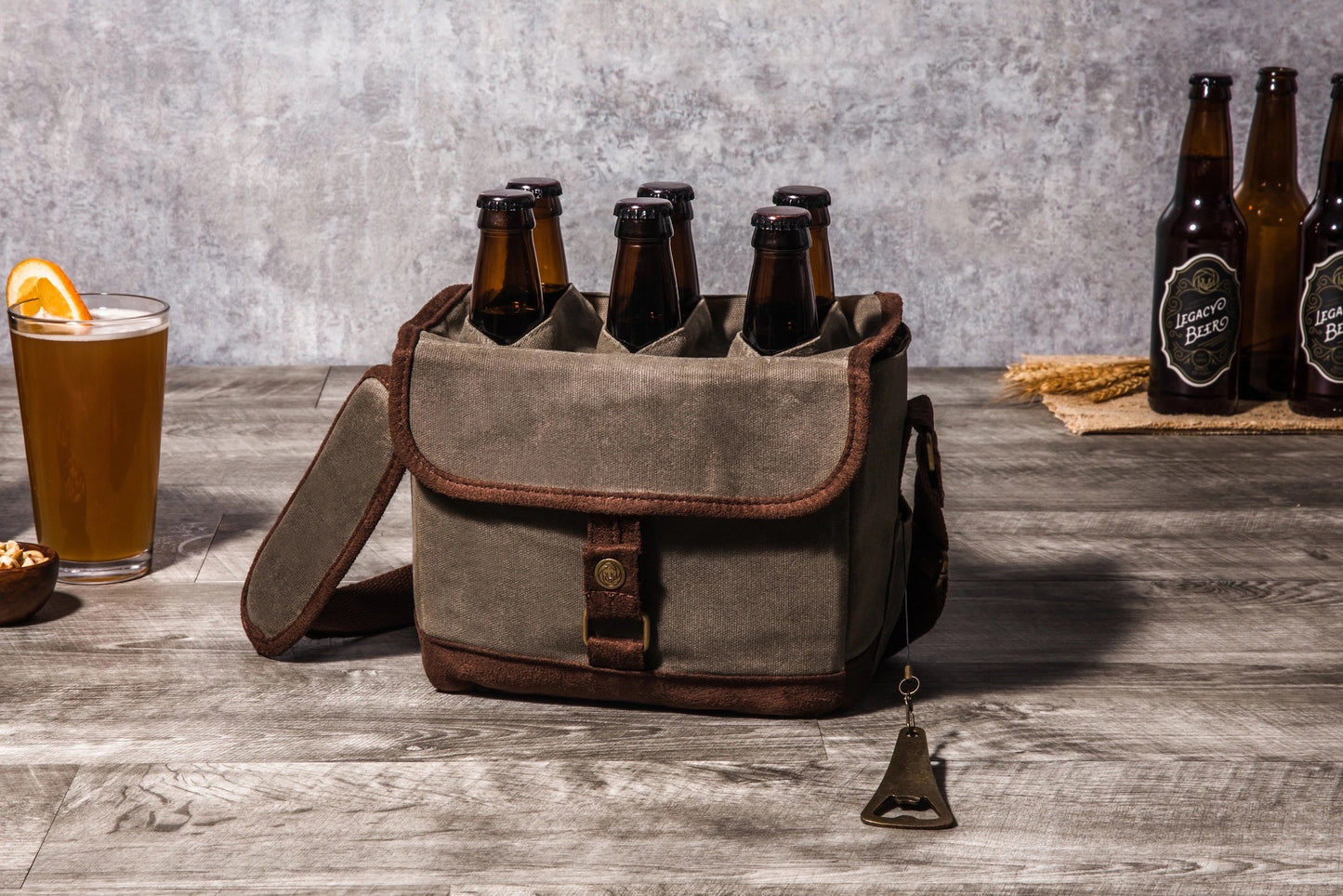 Beer Caddy Cooler Tote with Opener