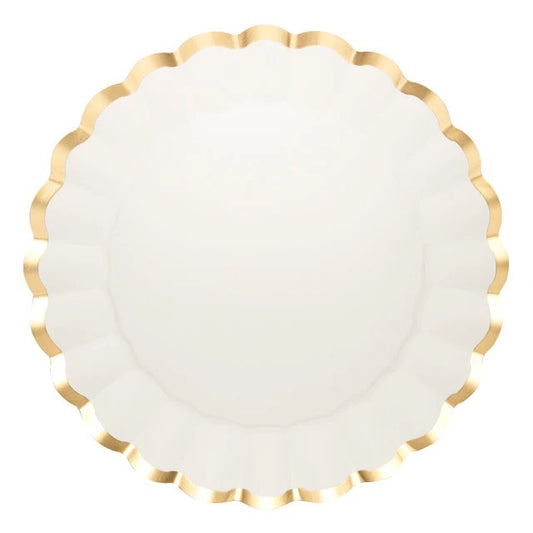 Charger Plate Gold & White