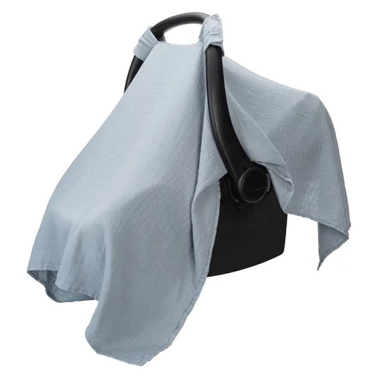 Muslin Car Seat Cover - Pacific Blue