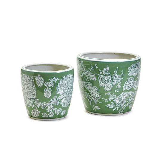 Green Countryside Cachepot