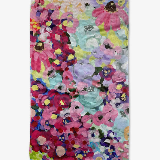 Pink Fields of Joy Tea Towel