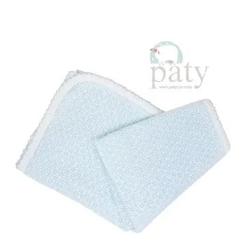 Paty Knit Swaddle Blanket - Blue