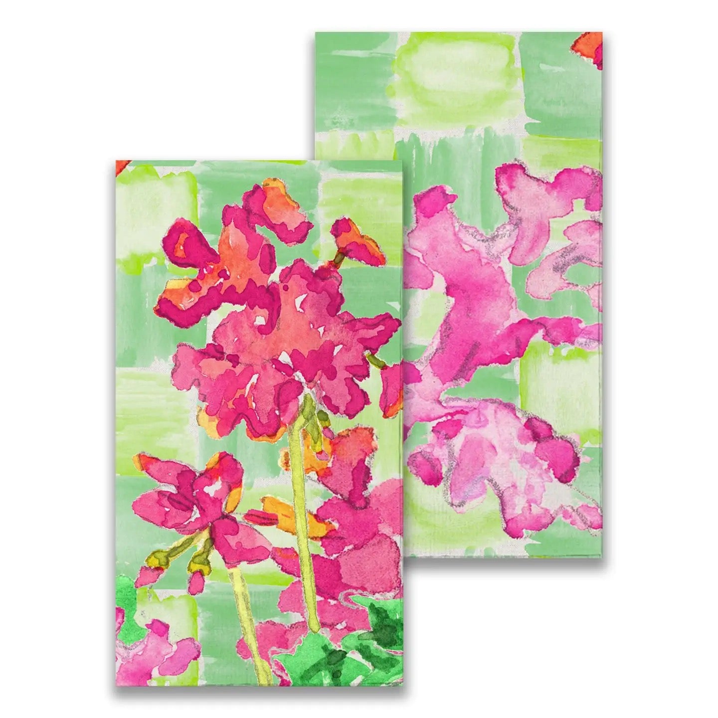 Pink Geraniums Guest Towel
