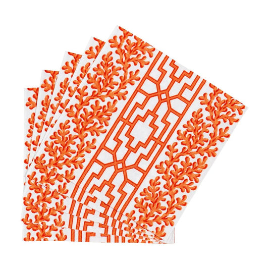 Coral And Trellis Cocktail Napkins