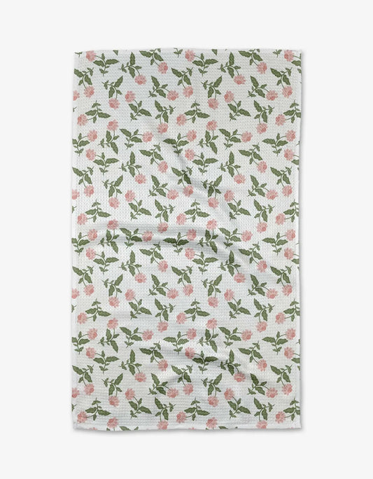 Wildflower Vine Blush Tea Towel