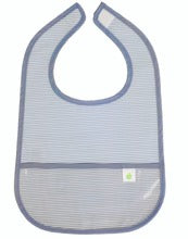 Wipe It Bib - Navy Mini Stripe