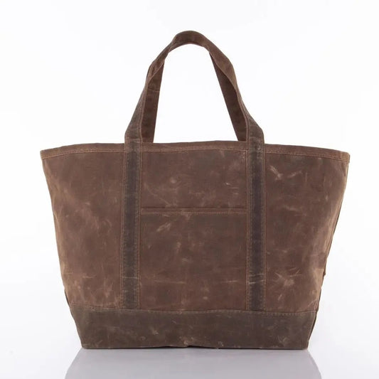 Waxed Large Classic Tote - Khaki