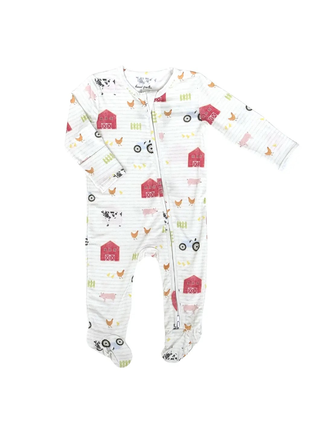 Bamboo Baby Zippered Footie Onesie - Farm & Co.