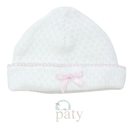 Paty Knit Saylor Hat - White/Pink Trim