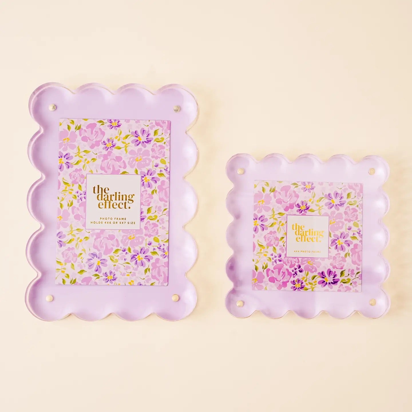 Scalloped Acrylic Frame-Purple