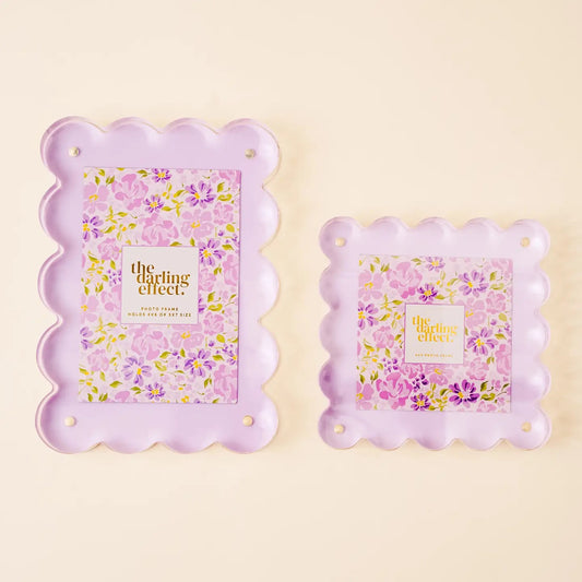 Scalloped Acrylic Frame-Purple