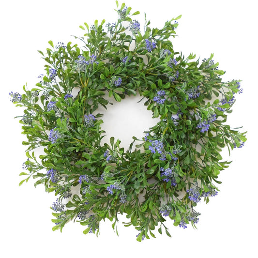 Boxwood & Eucalyptus Seeds Wreath 22"