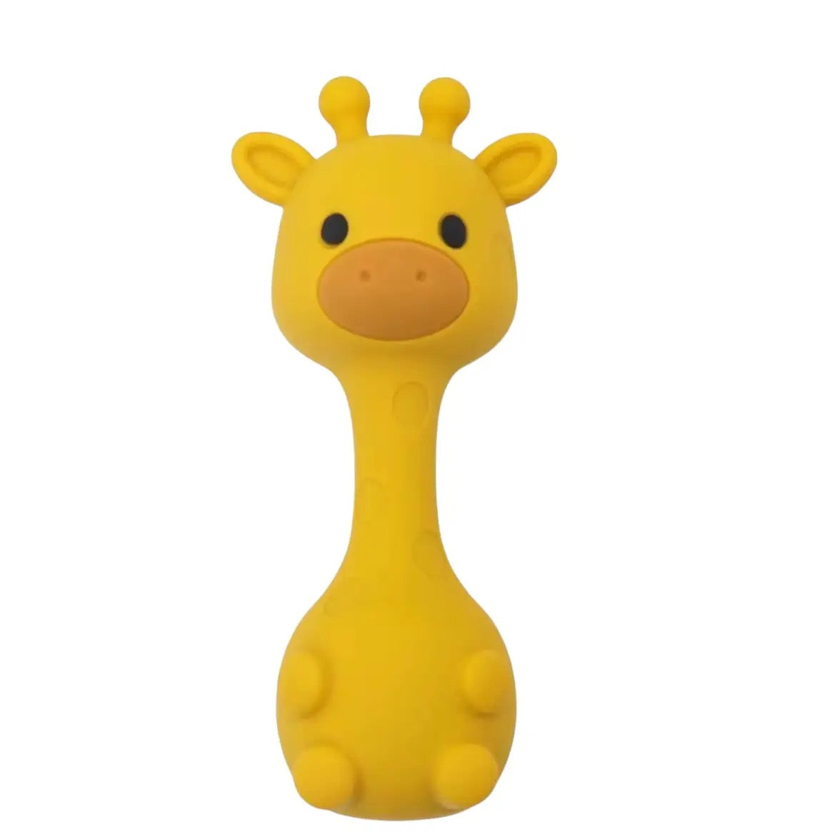 Silicone Giraffe Rattle - Mustard