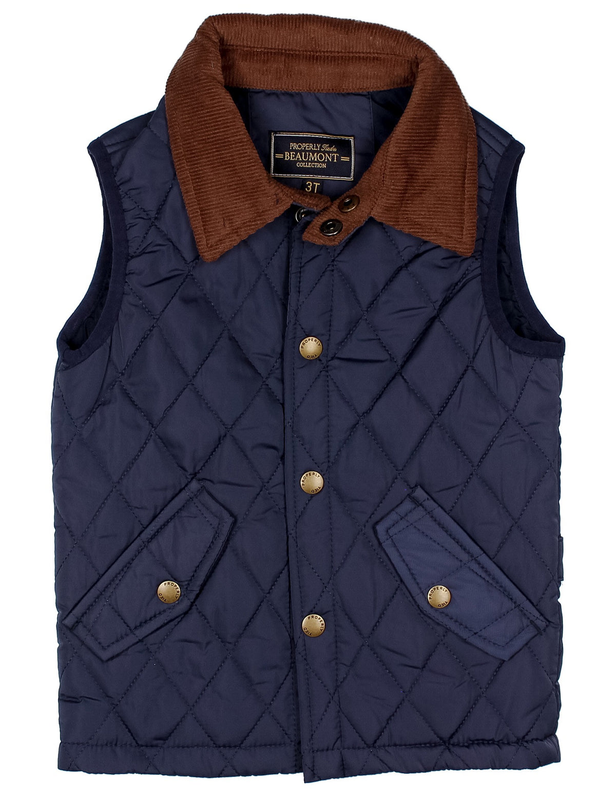 Boys Beaumont Vest - Navy