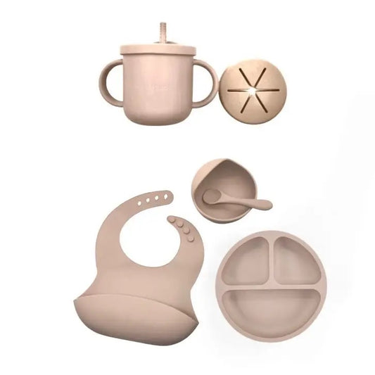 Silicone Feeding Set - Brown