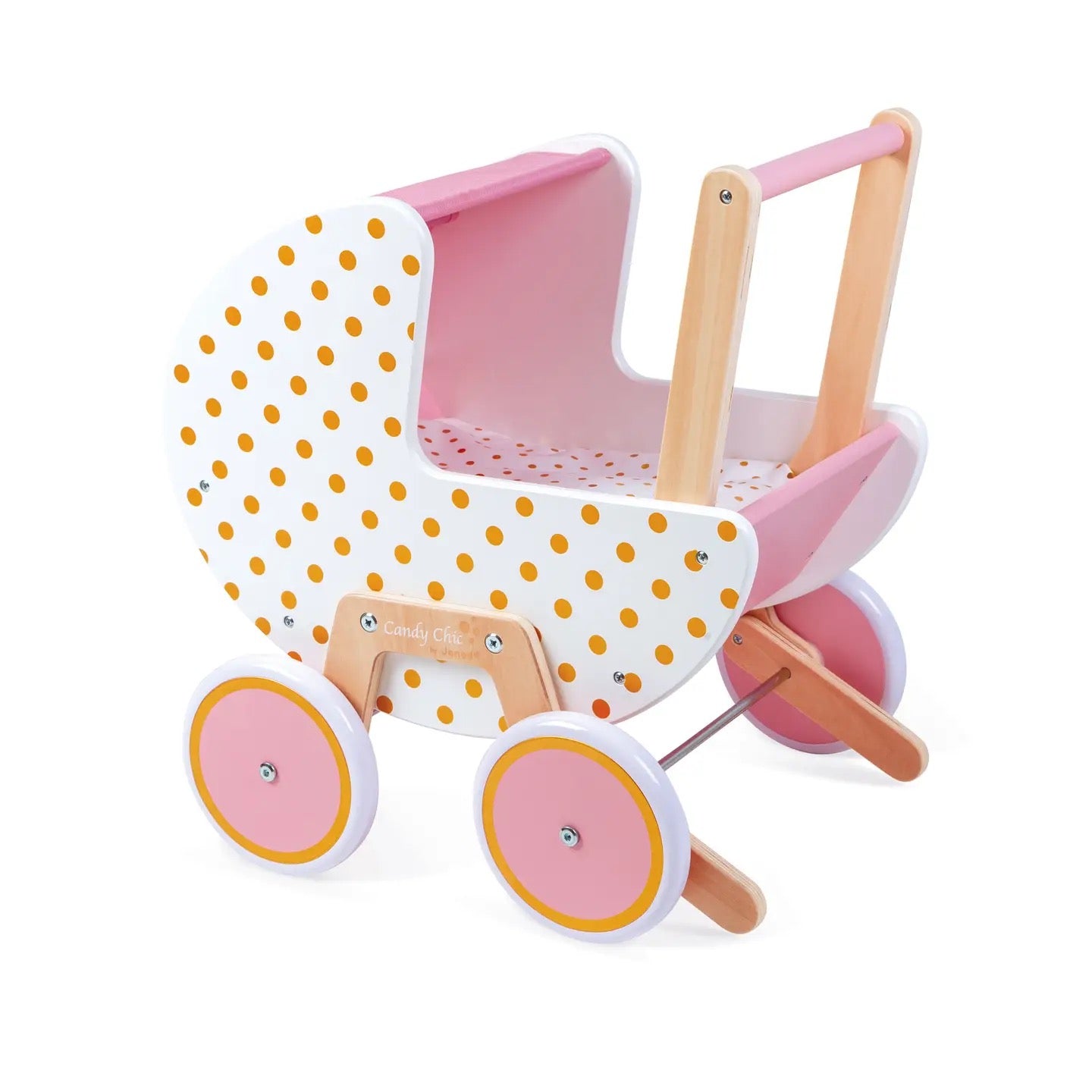 Chic Wooden Doll Stroller