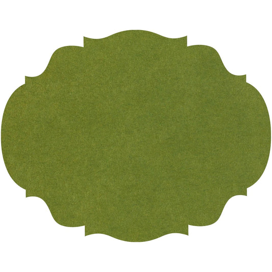 DIE-CUT GREEN FRENCH FRAME PLACEMAT