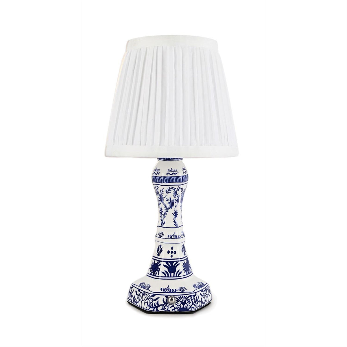 LED Cordless Chinoiserie Blue Lamp