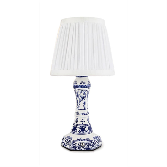 LED Cordless Chinoiserie Blue Lamp