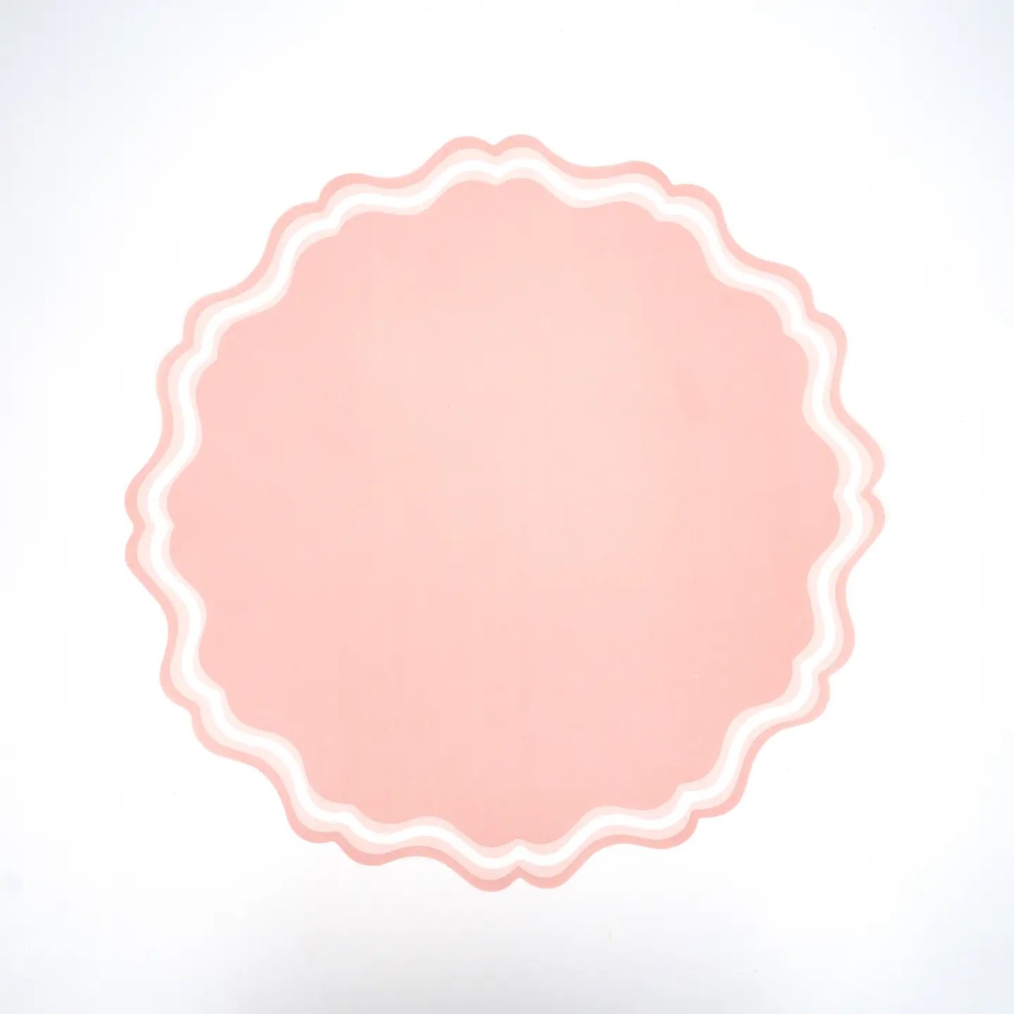 Pink Fancy Scallop Paper Placemats