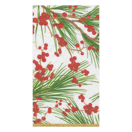 Berries and Pine Paper Guest Towel Napkins