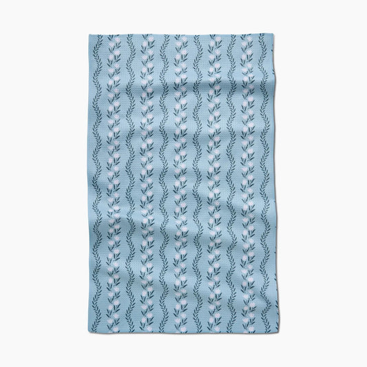 Vintage Floral Stripe Tea Towel