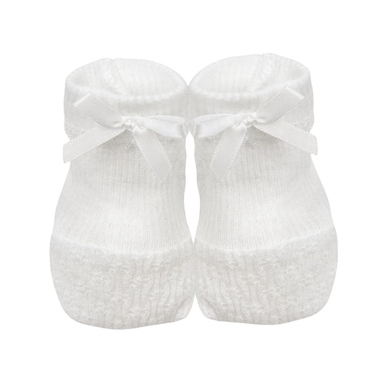 Paty Knit Booties - White