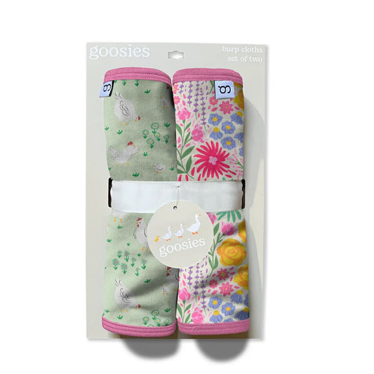 Burp Cloth Set - Spring Chickens