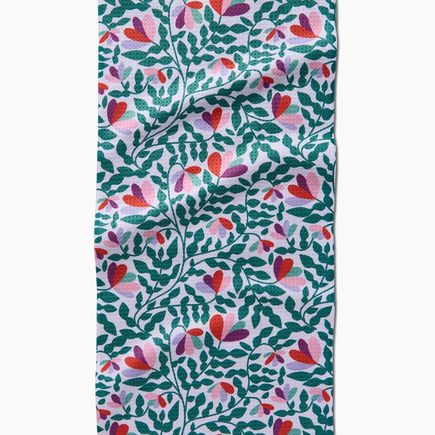 Spring Wavy Leaves Bar Towel