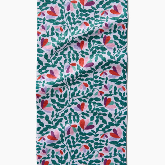 Spring Wavy Leaves Bar Towel