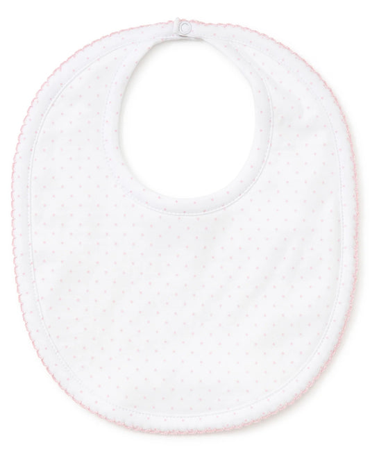 Bib - Pink/White Dots