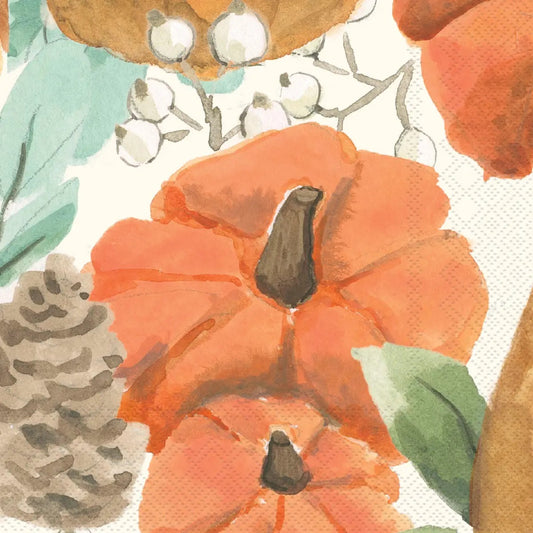 Harvest Pumpkins Cocktail Napkins