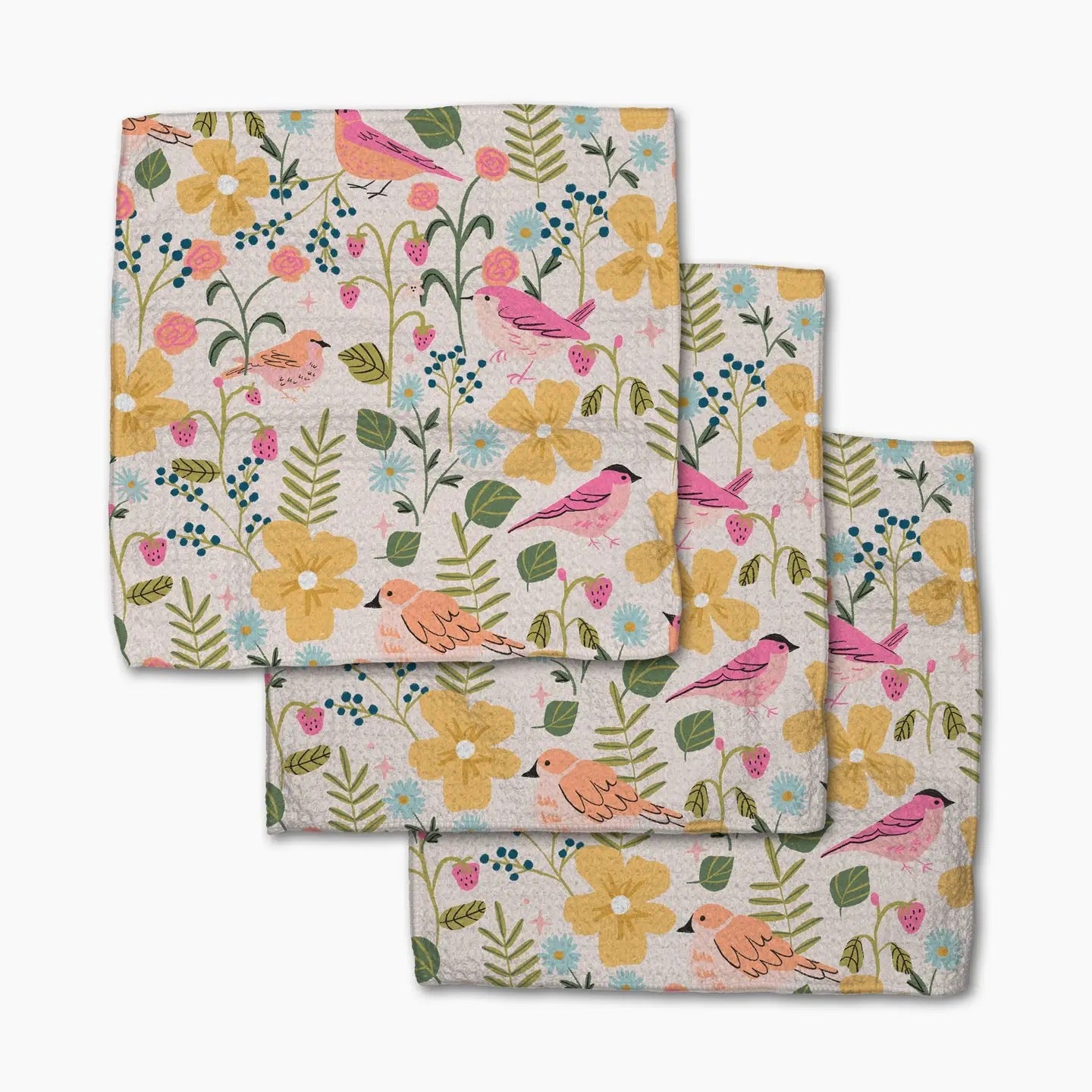 Summer Songbirds Dishcloth Set