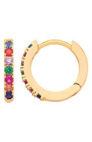 Multicolored Mini Hoop Earrings