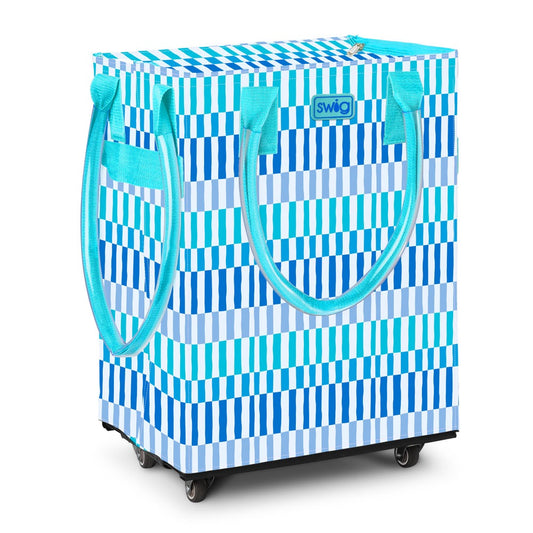 Mega Rolling Tote Bag - Glacier Stripe