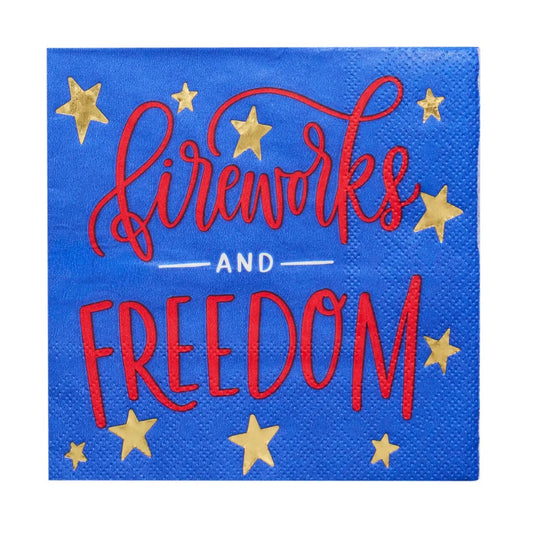 Modern Patriotic Cocktail Napkins
